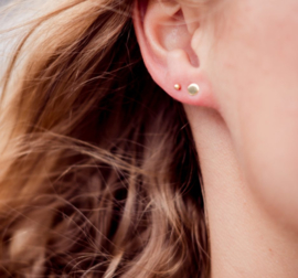 Flat circle earring - zilver