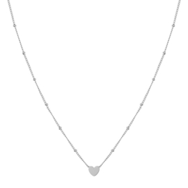 Ketting gesloten hart - zilver