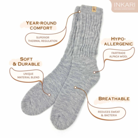 Alpaca sokken 'therapeutic comfort' - silver