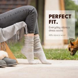 Alpaca sokken 'casual daily' silver - 2 paar