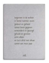 Kaart A6 grijsboard - jubileum huwelijk