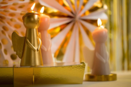 Engel kaars linnen - Rustik lys