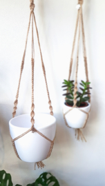 Macramé plantenhanger met of zonder pot