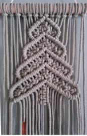 macramé wandkleed - kerstboom