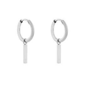 Hoops charm BAR - zilver