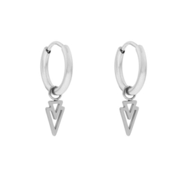 Hoops charm OPEN TRIANGLES - zilver