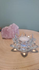 crystal thea light holder lotus flower