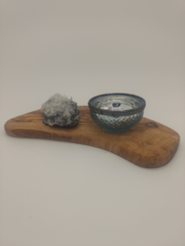 blue tea light holder