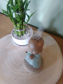 Incense holder Shaolin monk red