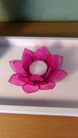 thea light holder lotus flower pink