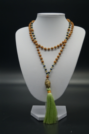 mala with rudraksha beads and Boeddhahead