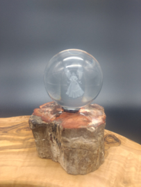 crystal ball with 3D angel