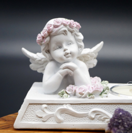 Thealight holder angels pink accents