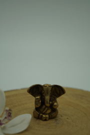 Mini Ganesha in brons 3 cm hoog. Reisformaat!