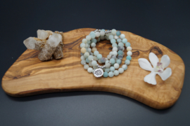 mala with 108 amazonite beads