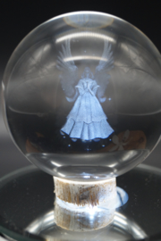 crystal ball with 3D angel