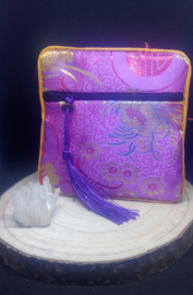 bag purple (11 x 11 cm) with lucky coin