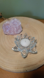 crystal thea light holder lotus flower