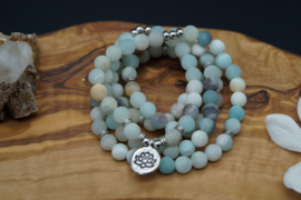 mala with 108 amazonite beads