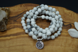 mala with 108 howlite beads