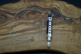 Pendelum with amethyst, clear quartz and chakra stones