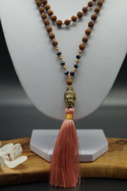 mala with rudrakshabeads and Boeddhahead