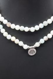 mala with 108 amazonite beads