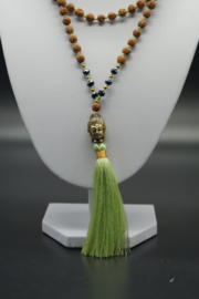 mala with rudraksha beads and Boeddhahead