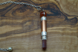 pendulum with carnelian and copper 6 cm