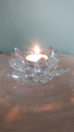 crystal thea light holder lotus flower