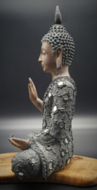 Sitting Buddha Abhaya mudra  28 cm hoog