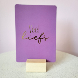 Veel liefs - ansichtkaart