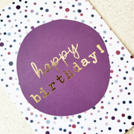 Happy birthday - ansichtkaart