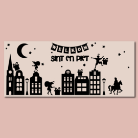 Raamstickers Sint [ herbruikbaar ]