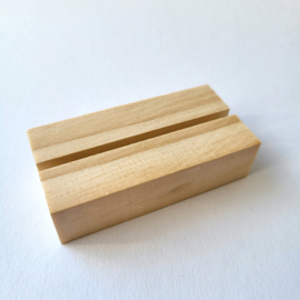 Houten houder voor wenskaart