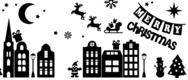 Raamstickers kerst [ herbruikbaar ]