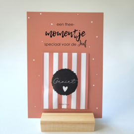Thee voor de juf - wenskaart