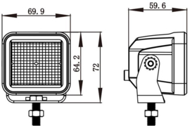 OLLSON 20 watt, 1920 Lumen, Edge-less cubelight, FLOOD