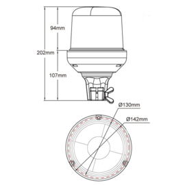 ACS-B14 DIN montage AMBER