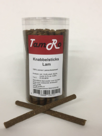 Knabbelsticks Lam in luxe koker,  verpakt  per 10 kokers in doos