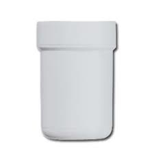 Potje 30g-35ml met deksel (wit plastic) /st