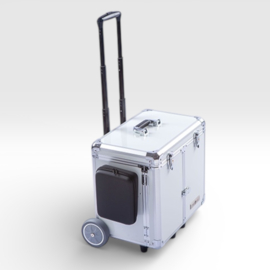Luxe Mobile Pedicure Koffer met Grote Wielen Wit Parelmoer /st