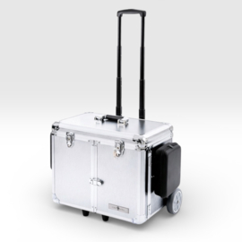 Luxe Mobile Pedicure Koffer met Grote Wielen Grijs/Zilver /st