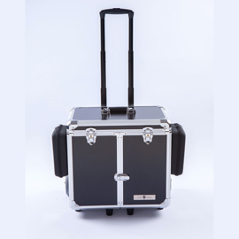 Luxe Mobile Pedicure Koffer met Grote Wielen Zwart /st