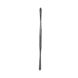 Spatule pédicure double inox 145 mm à extrémités cuillère profilées