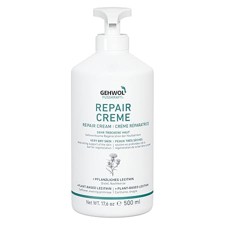 Gehwol Fusskraft Repair Crème – Flacon pompe 500 ml peau sèche