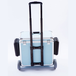 Luxe Mobile Pedicure Koffer met Grote Wielen Grijs/Blauw /st
