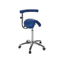 Tabouret met gasveer (voet in chroom)