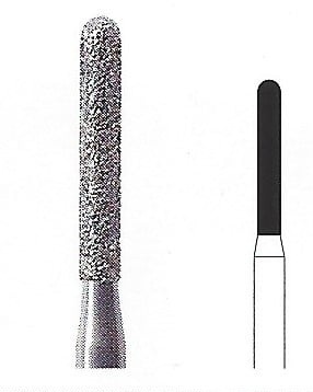 Fraise Diamant Edenta Cylindre Bout Arrondi 12mm x Ø1,8mm