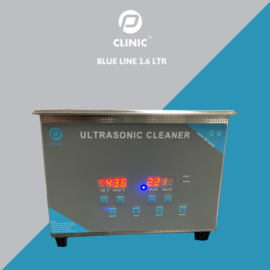 P CLINIC BLUE LINE RVS ULTRASOON REINIGER 1.6 LTR MET 30 MINUTEN TIMER & VERWARMING 1 JAAR GARANTIE